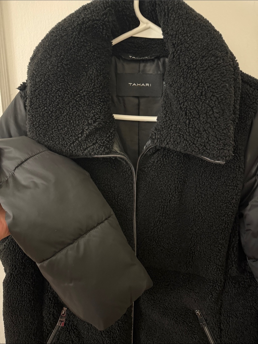 Tahari Black Sherpa Jacket (Women’s)
